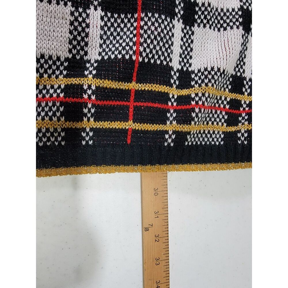 Vintage Midnight Blues Tokyo Fashion Women's Plaid Sweater - Medium - Picture 3 of 5